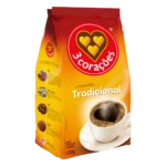 Café Torrado e Moído Tradicional 3 CORAÇÕES Pacote 500g